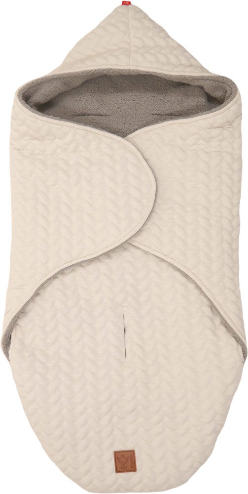 Kaiser Einschlagdecke Wrappy Knit Design, super soft - beige