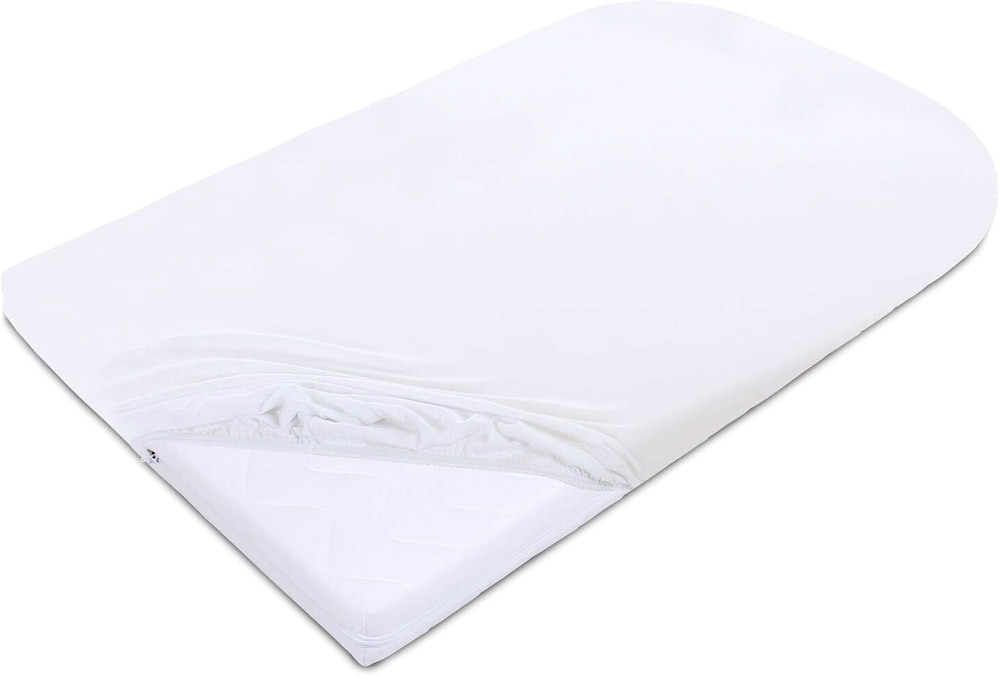 babybay® Jersey Spannbetttuch für Kinderbett-Umbausatz passend für Original und Maxi, weiß