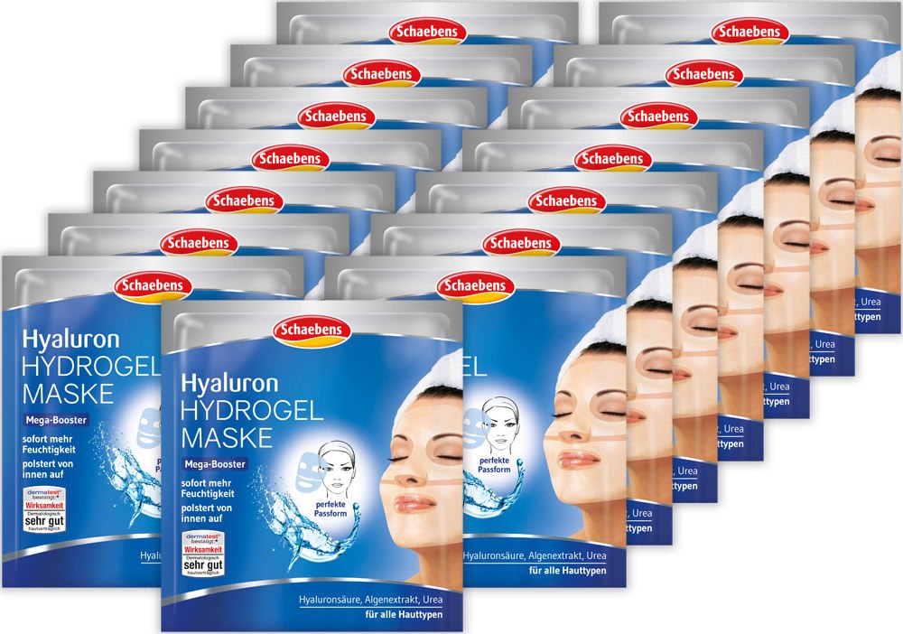 Schaebens Hyaluron Hydrogel Tuchmaske Hyaluron Hydrogel Tuchmaske, 15 Stück