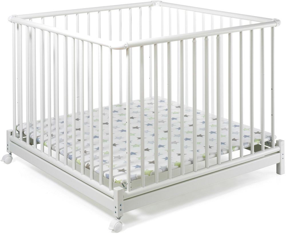 Geuther Laufgitter Euro-Parc Plus quadratisch Weiß Sterne