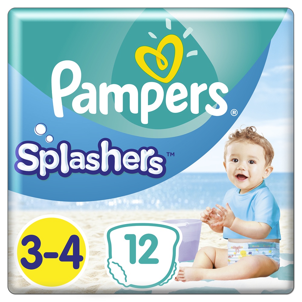 Pampers Splashers Schwimmwindeln Gr. 3-4 (6-11 kg) 12u.