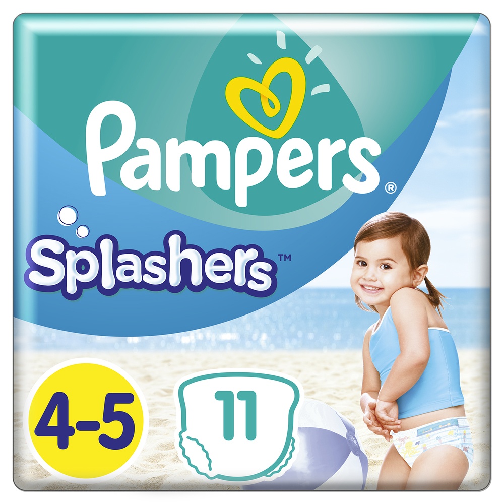 Pampers Splashers Schwimmwindeln Gr. 4-5 (9-15 kg) 11u.