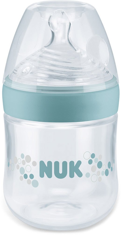 NUK Nature Sense Babyflasche 0 - 6 Monate grün, 1 Stück, 150 ml, S (Tee), mit brustähnlichem Silikon-Trinksauger (10215225)