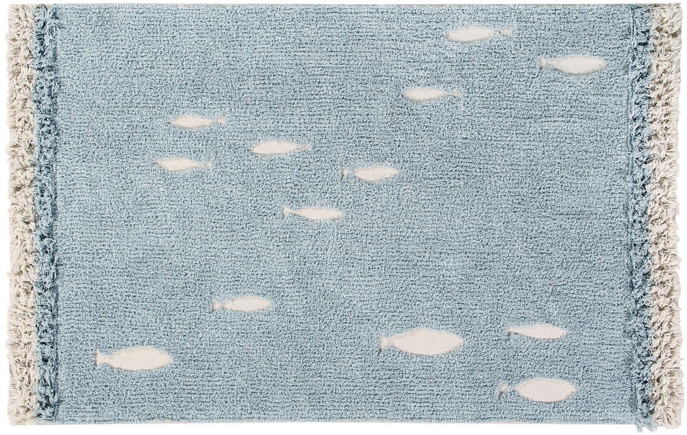 Lorena Canals Teppich Ocean Shore Aqua Blue-Natural