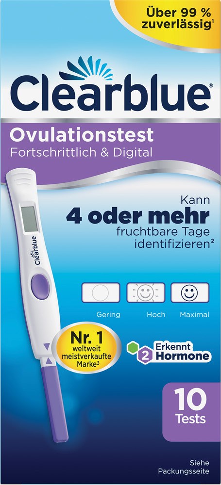 Clearblue Ovulationstest Fortschrittlich & Digital Digitaler Ovulationstest, 10er