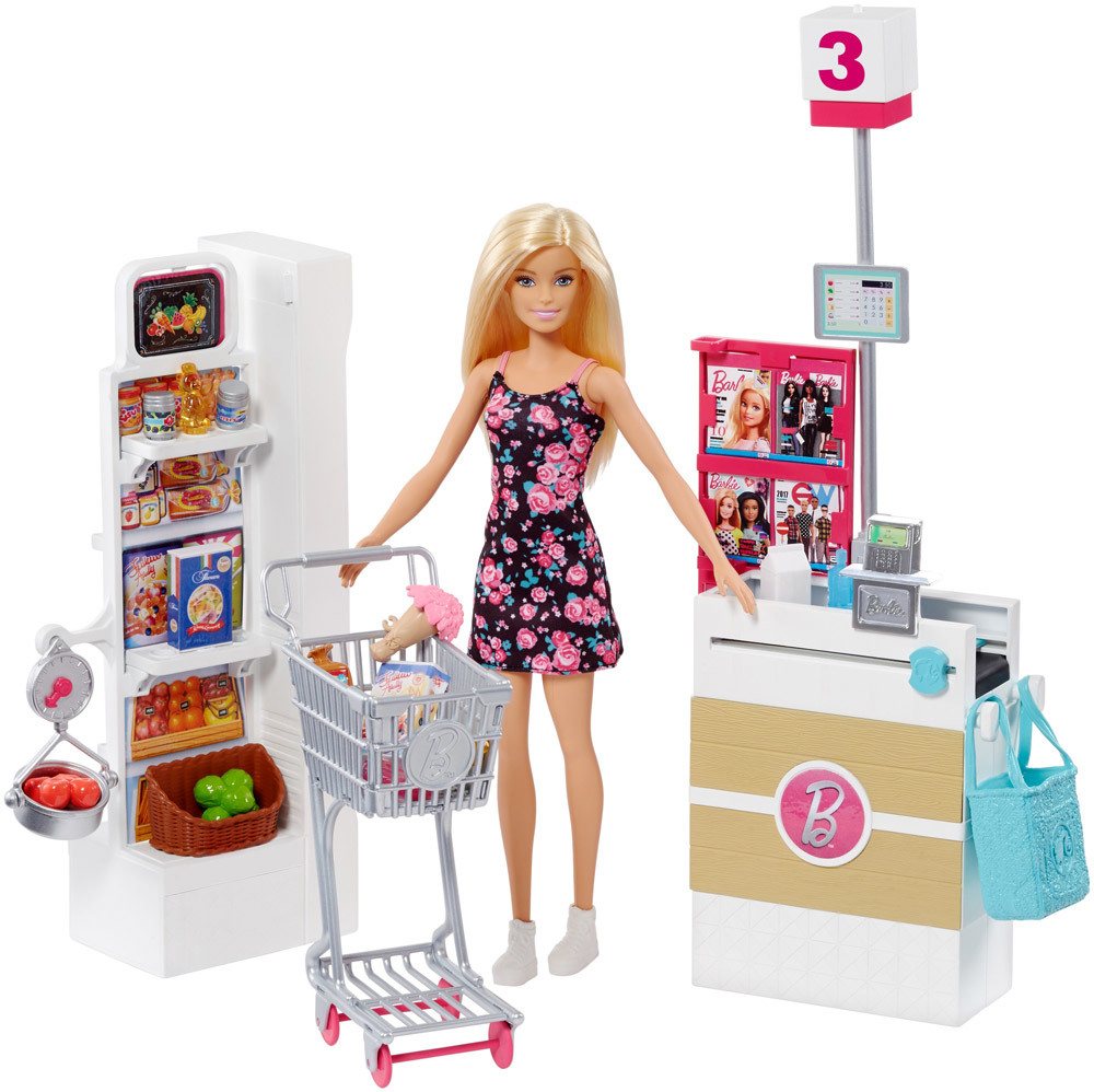 Supermarkt und Puppe Supermarkt und Puppe