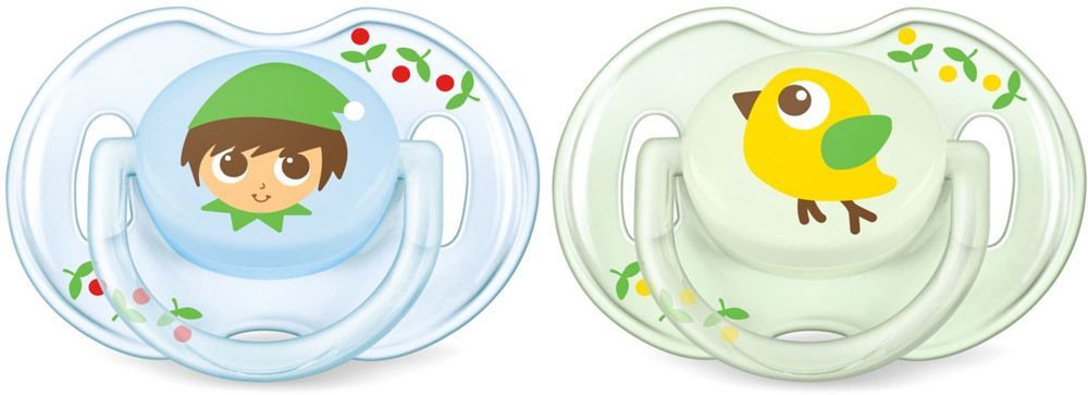 Philips Avent Schnuller Märchenwald 0-6 Monate SCF169/45, Kunststoff, Gr.1, Jungen, 2er Pack