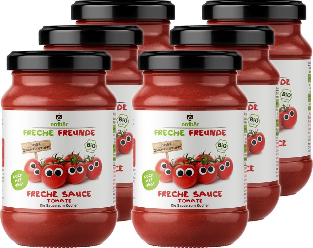 erdbär Freche Freunde Freche Sauce Tomate (350 g), 6 Stück