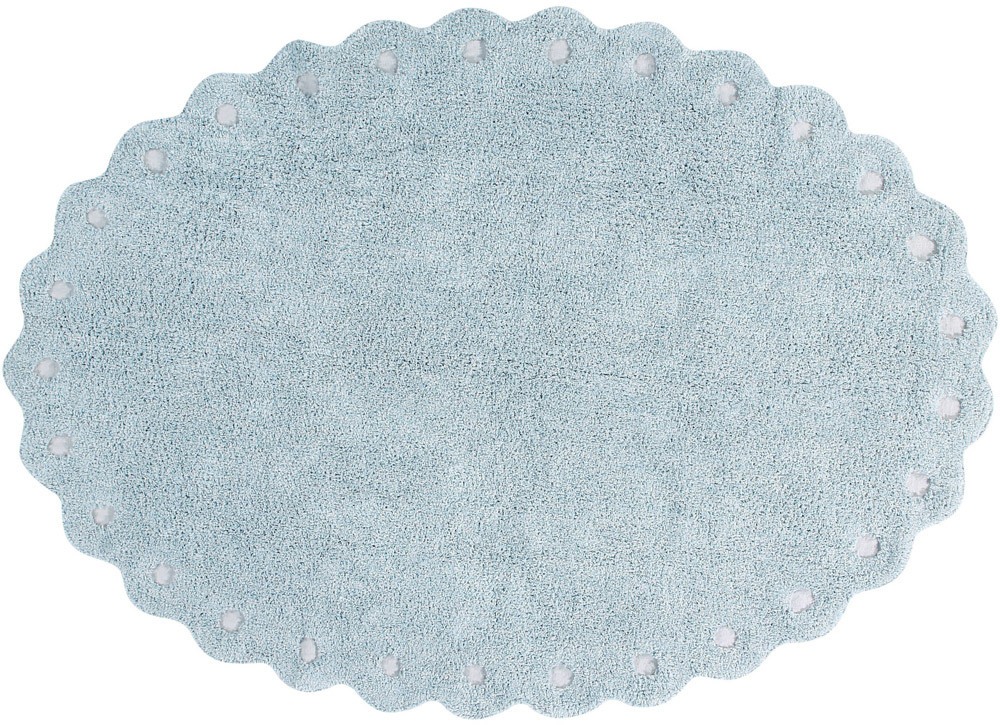 Lorena Canals Teppich Picone Pearl Grey, Aqua Blue