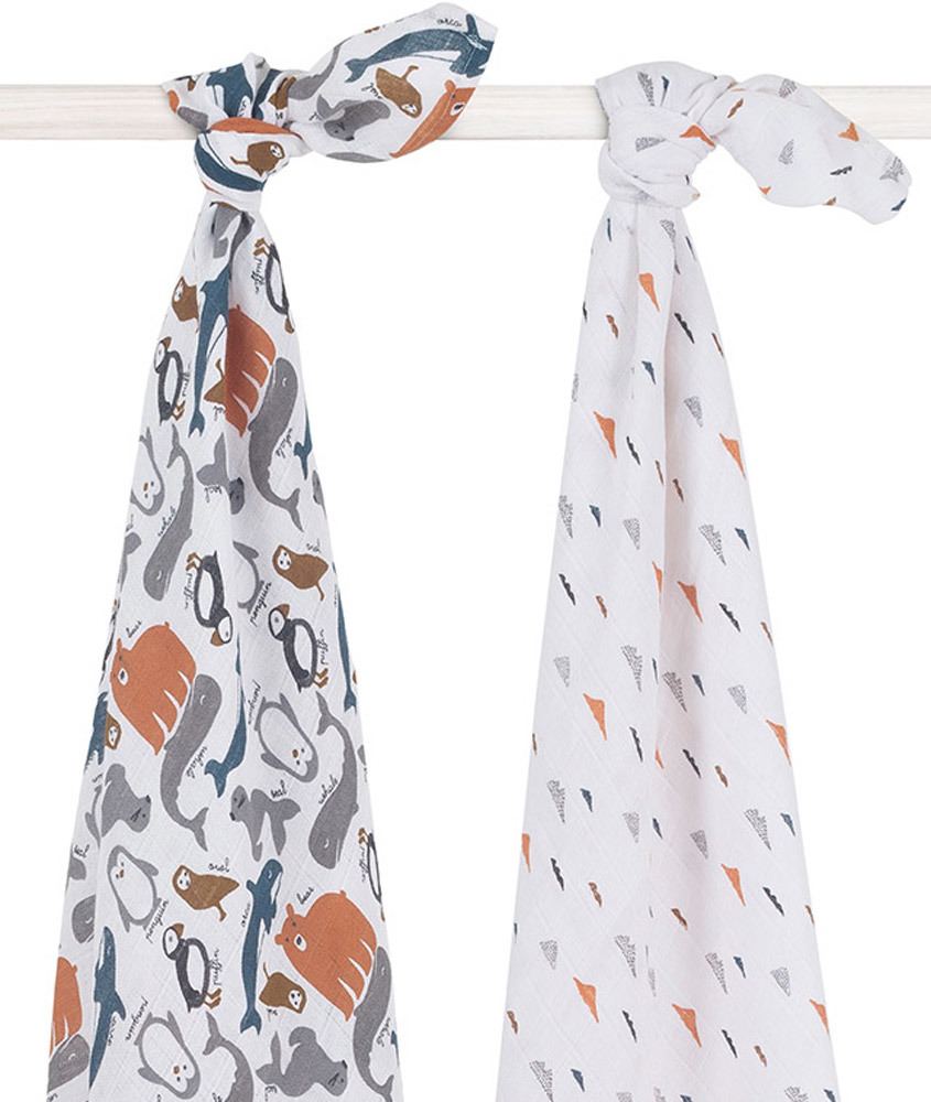 Jollein Mullwindeln Polar 2er Set, polar, 115 x 115 cm