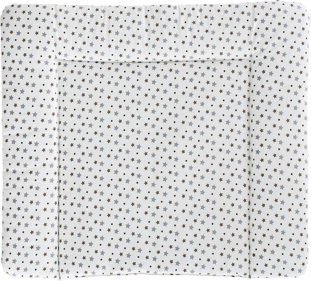 Träumeland Wickelauflage mit Sternen 75 x 85 cm, weiß mit grauen Sternen