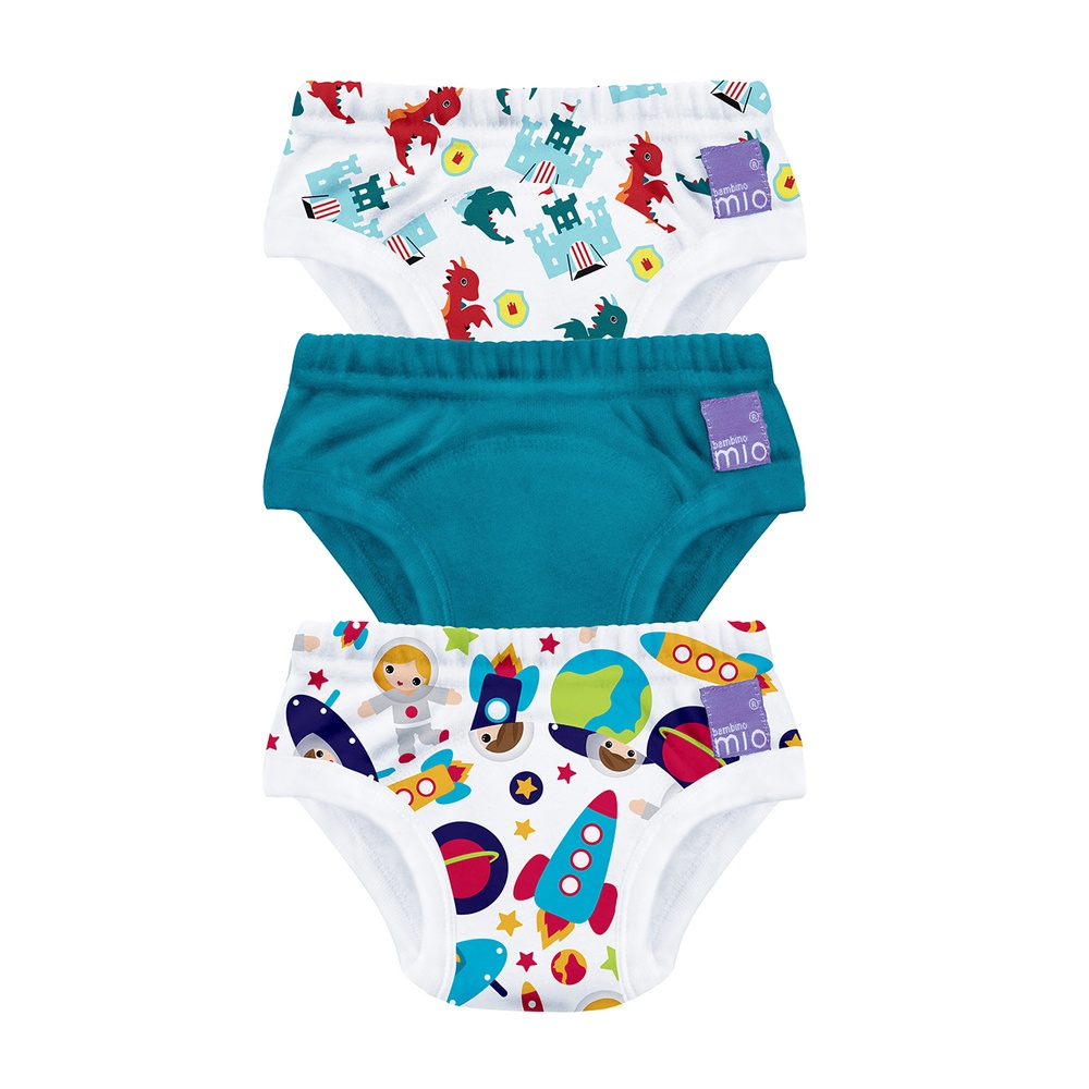 Bambino Mio, Töpfchen-Trainingshose, Junge - mixed blaugrün Junge Mixed Blaugrün, 2-3 Jahre, 3er Packung