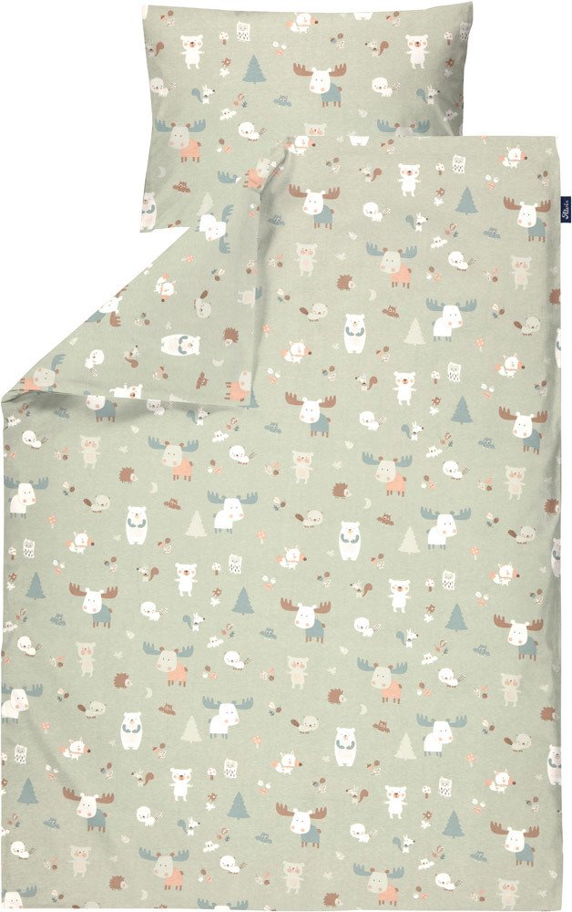ALVI Bettwäsche Baby Forest Decke (100 x 135) + Kissen (40 x 60)