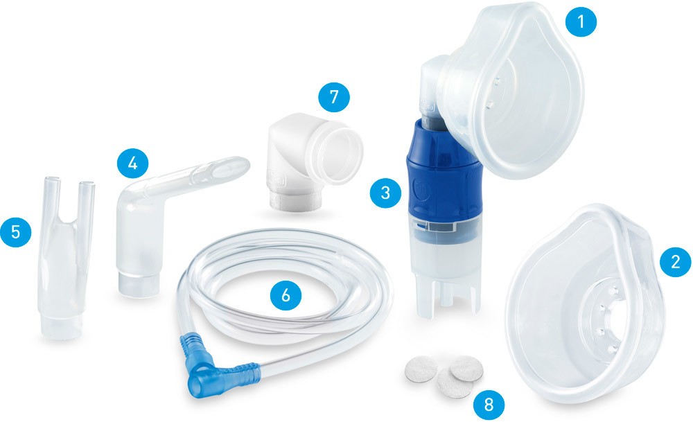 Chicco Zubehörset für Aerosol-/Inhalationsgerät Zubehörset 8-teilig