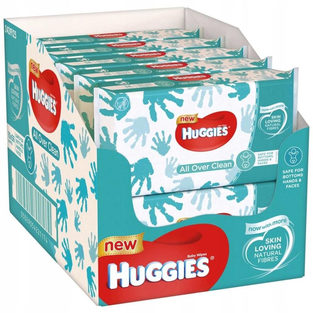 Huggies Baby Feuchttücher All Over Clean 10er Packung = 560 Stück