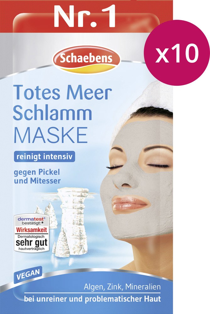 Schaebens Totes Meer Schlamm Maske Totes Meer Schlamm Maske, 15 ml, 10 Stück