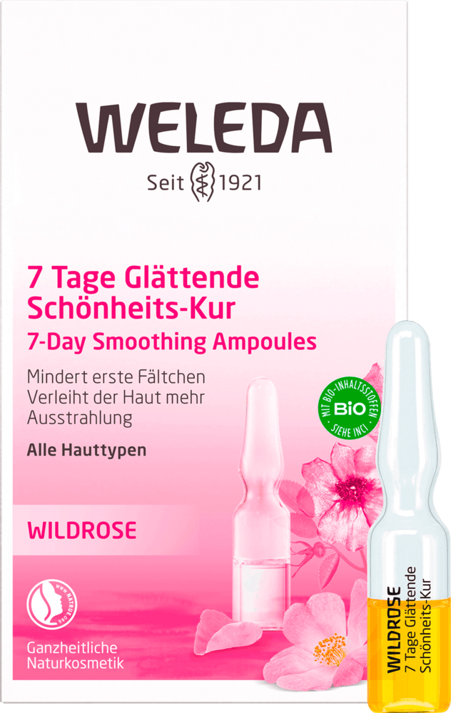 Weleda Wildrose 7 Tage Glättende Schönheits-Kur 7 x 0,8 ml