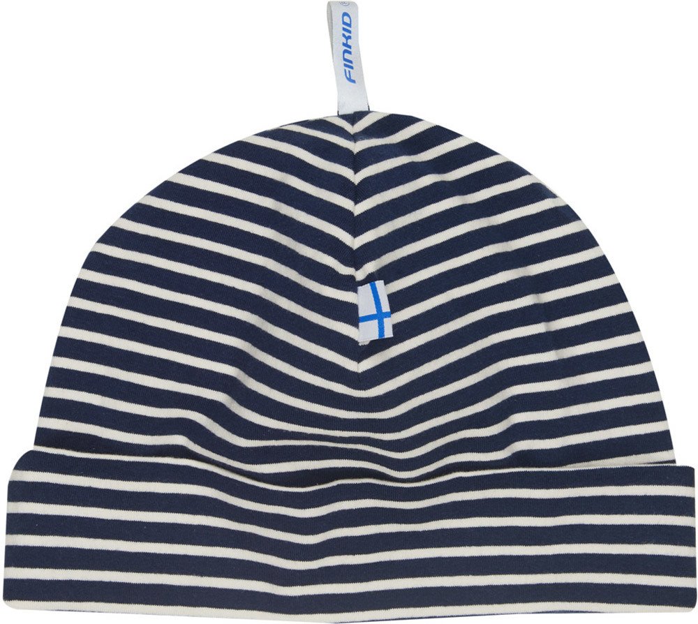 finkid HITTILI Babymütze - gestreift 54 navy/offwhite