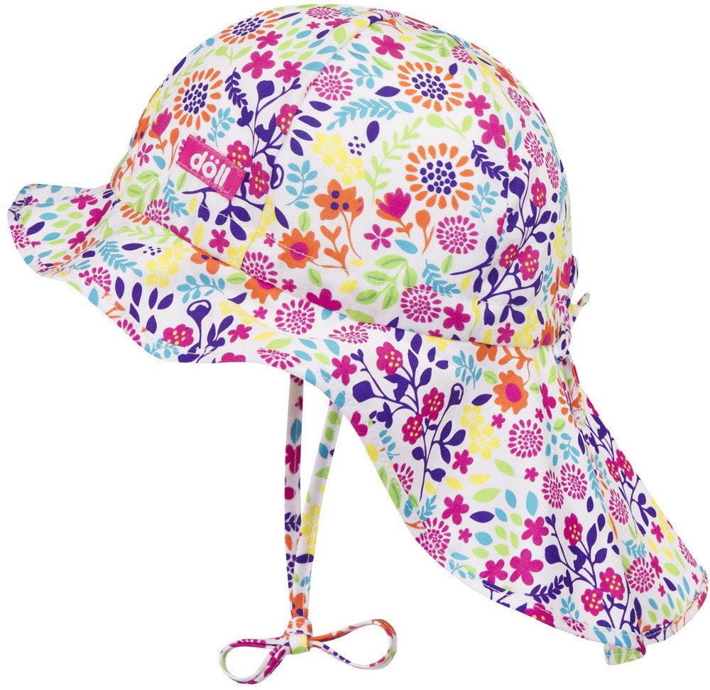 Döll Sonnenhut mit Nackenschutz - bunte Blumen 51 cm beetroot purple|pink