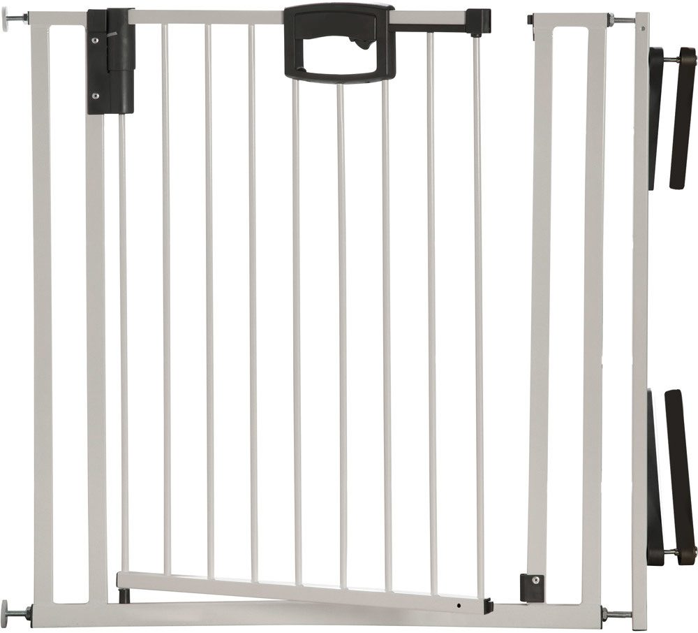 Geuther Treppenschutzgitter Easy Lock Plus weiß/silber, 84,5 - 92,5 cm