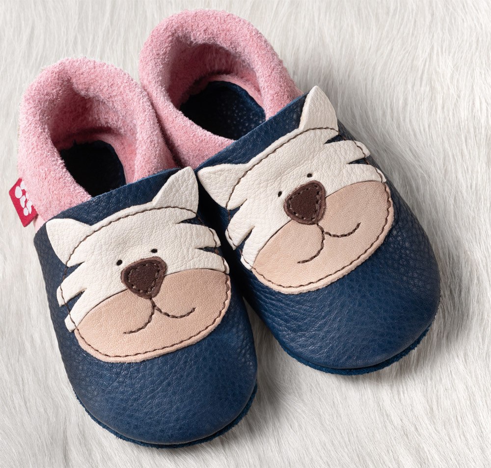 Pololo Krabbelschuhe - Tiger Lilly 20-21 tobagoblau rosé