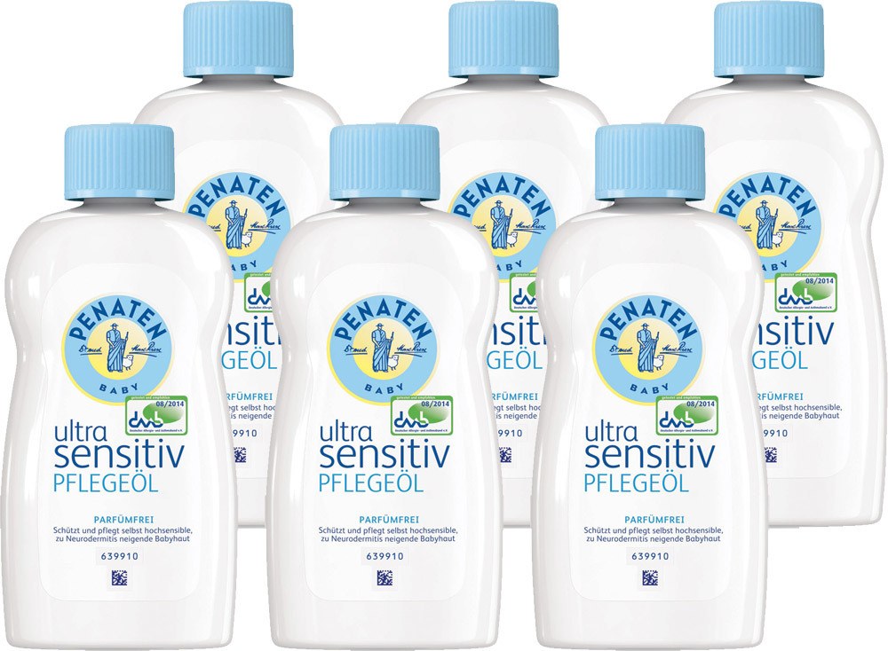 Penaten Ultra Sensitiv Pflegeöl Ultra Sensitiv Pflegeöl, 200 ml, 6 Stück