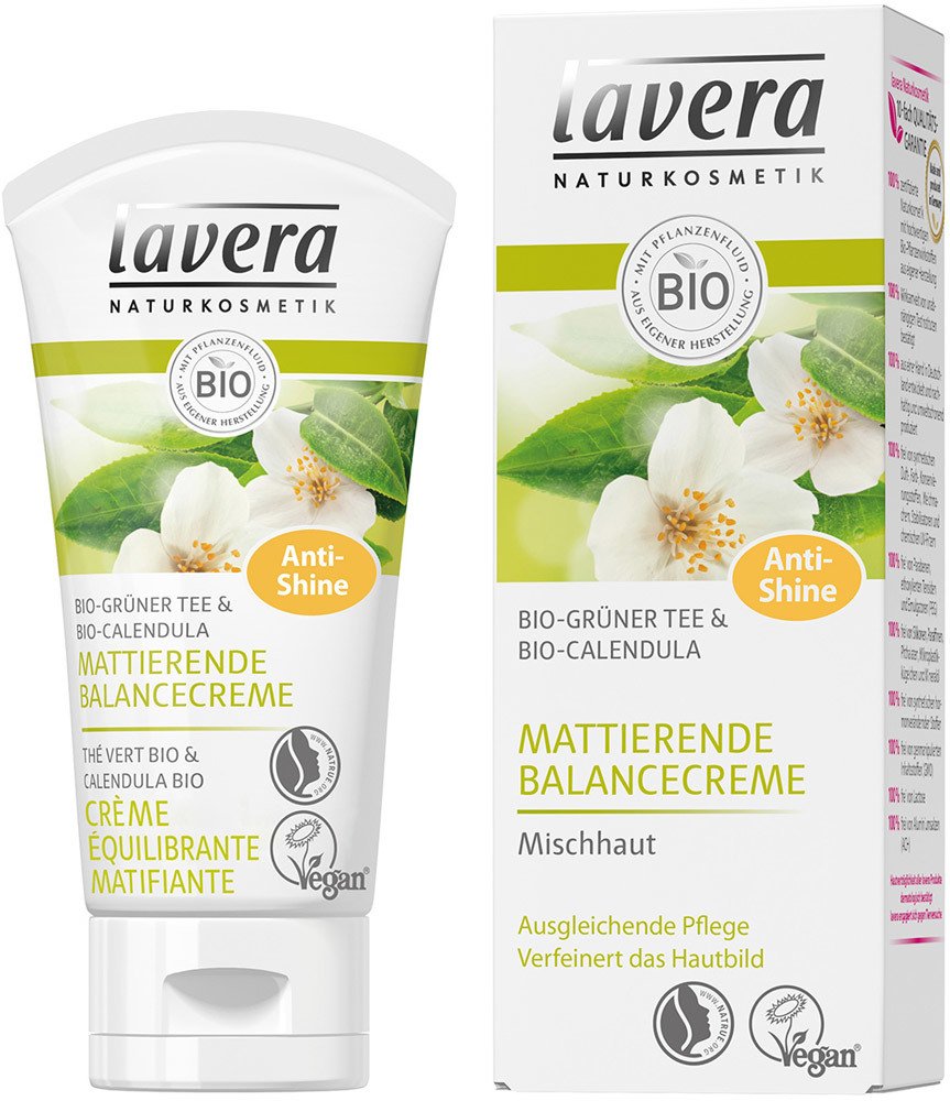 Lavera Mattierende Balancecreme Bio-Grüner Tee & Bio-Calendula, 50 ml