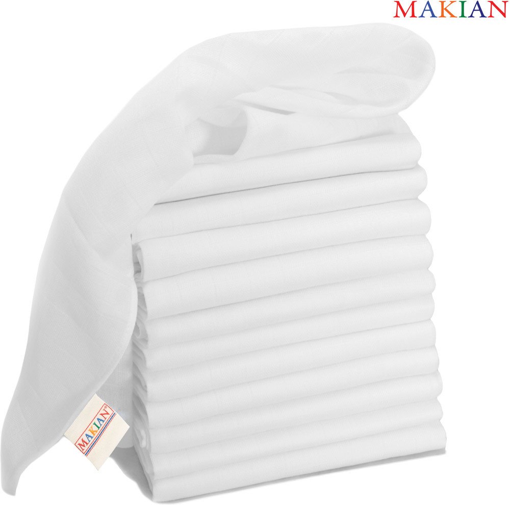 Makian Mullwindeln weiss 12er-Pack