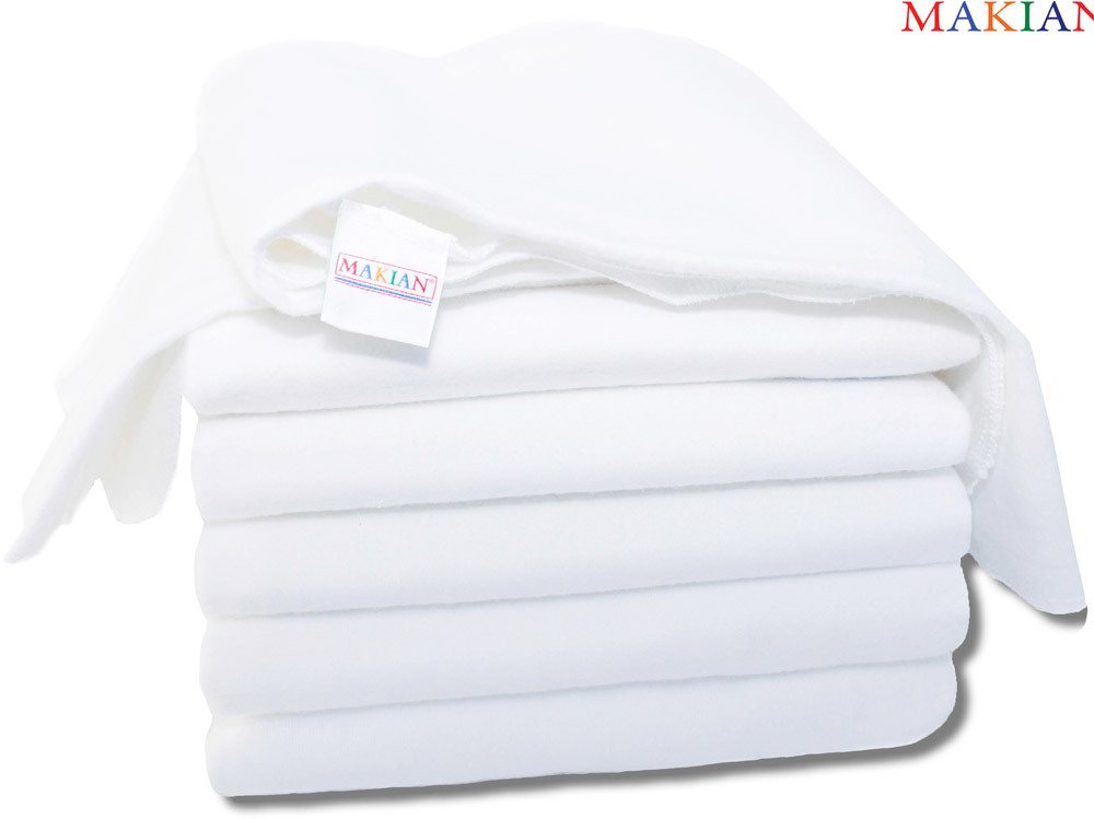 Makian Moltonwindeln weiss 6er-Pack
