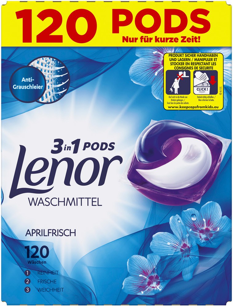 Lenor All-in-1 Pods Aprilfrisch 26.4Gr - 120WL