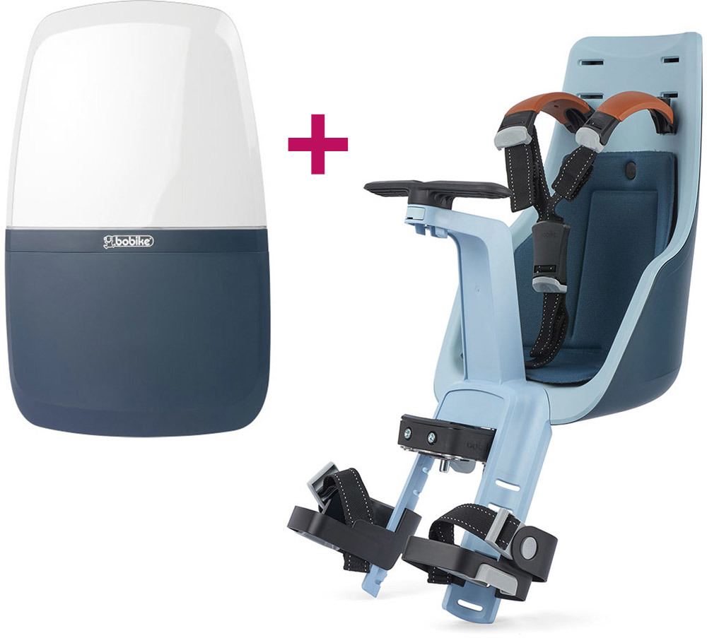 Bobike Kindervelositz Exclusive Mini + Windschutz Denim Deluxe + Windschutz