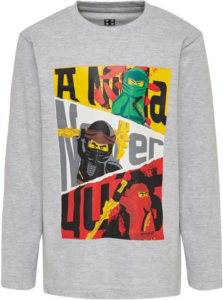 Lego Wear Langarmshirt - Ninjago Action 116 Grey Melange