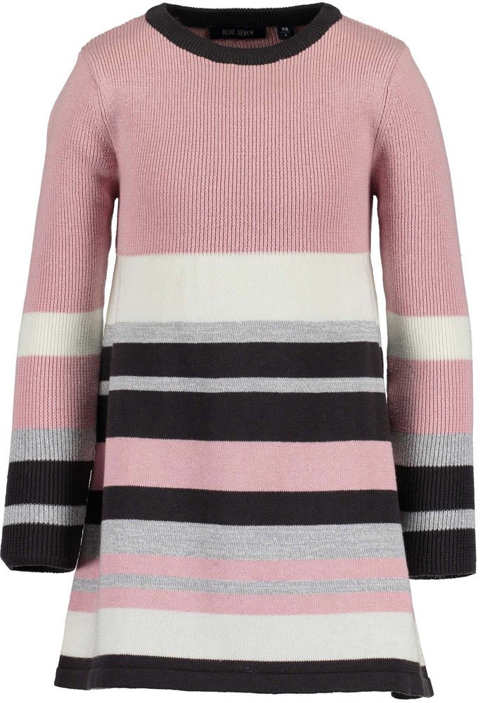 Blue Seven Langarmkleid - gestreift 128 ROSA