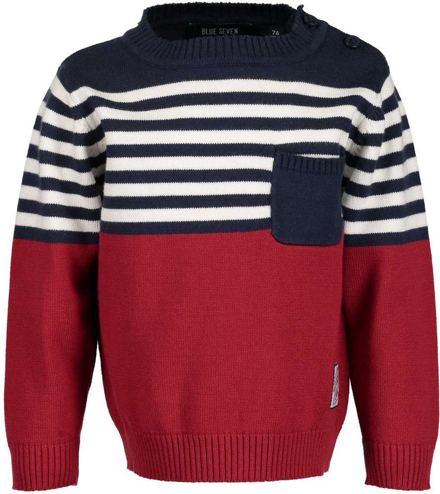 Blue Seven Pullover - Streifen 86 DK BLAU ORIG