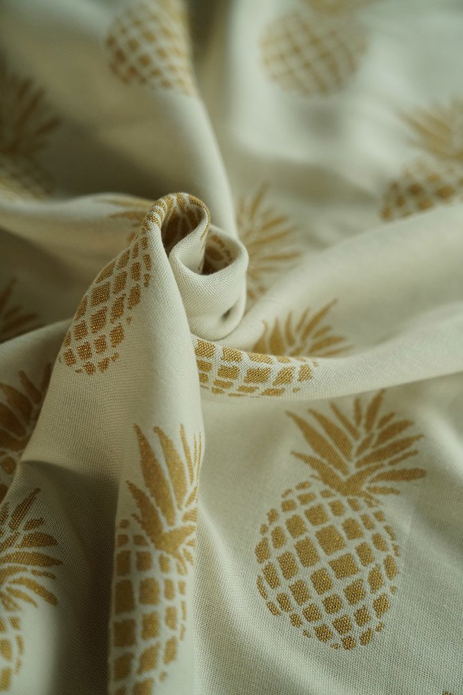 kokadi Kuscheltuch "Ananas Pia" glitzer, Gold, weiß