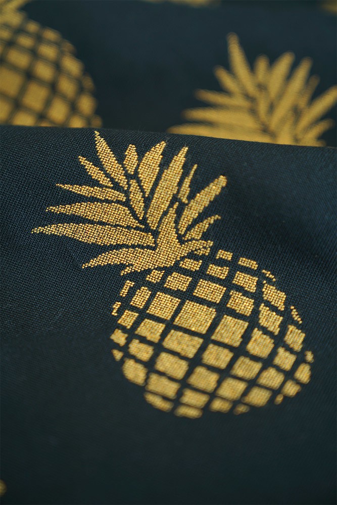 kokadi Babydecke "Ananas Penelope" glitzer, gold, schwarz