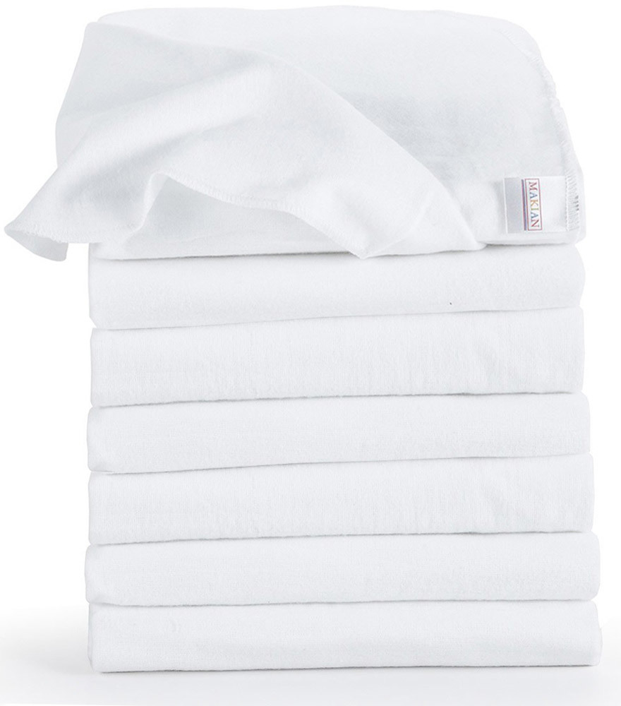 Makian Mullwindeln 80 x 80 cm, 8er Pack (2 x allover / 2 x motiv / 2 x uni / 2 x weiß), (PH/8)