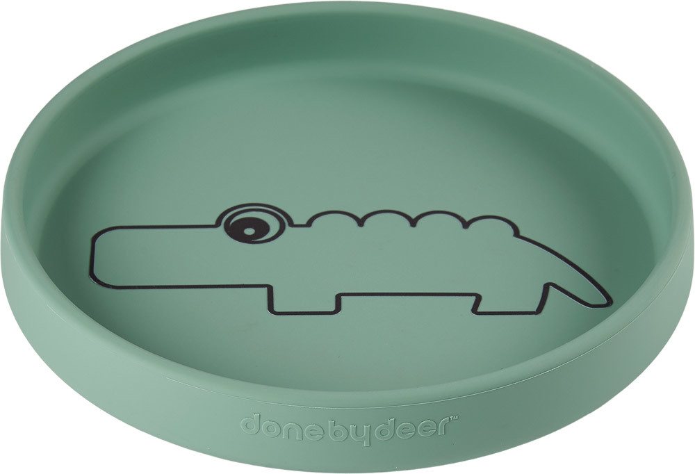 Done by Deer Silikon Teller Croco green