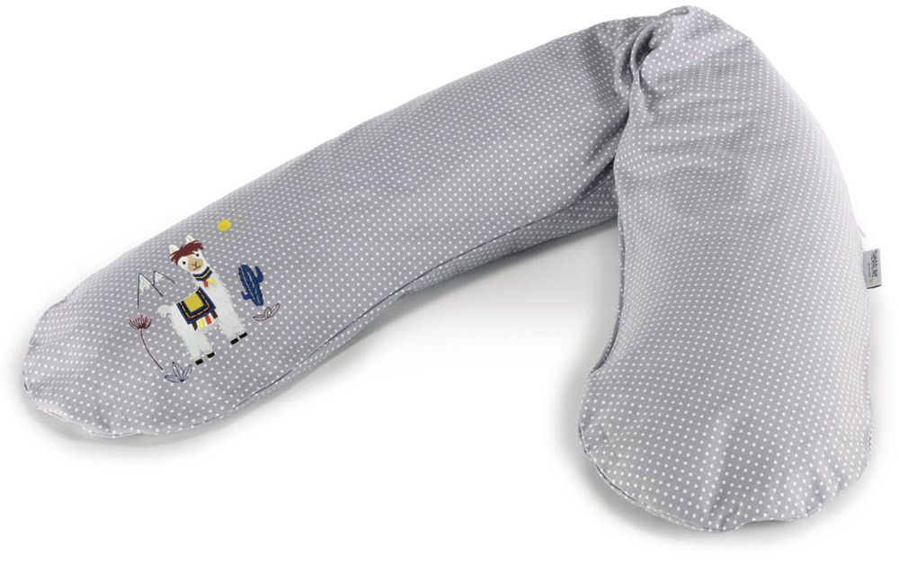 Theraline Original Stillkissen Bezug Applikation grau, Applikation Knisterlama