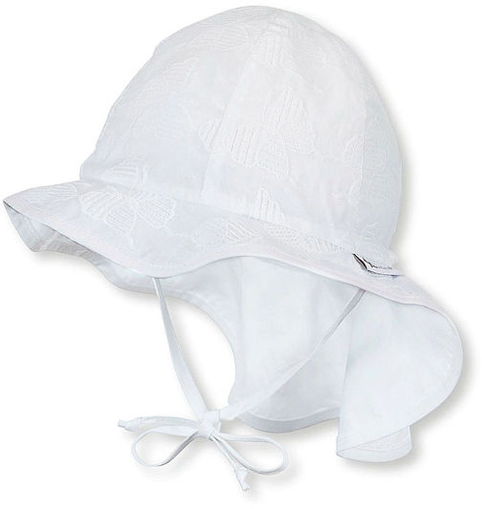 Sterntaler Flapper mit Schmetterling-Stickmotiven 49 weiss