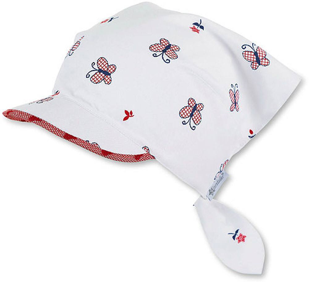 Sterntaler Kopftuch mit Schmetterlingen 51 weiss