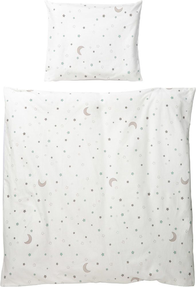 roba Wiegenset Sternenzauber mit Sterne- und Mond-Motiv 2-teilig, 80 x 80 cm + 35 x 40 cm