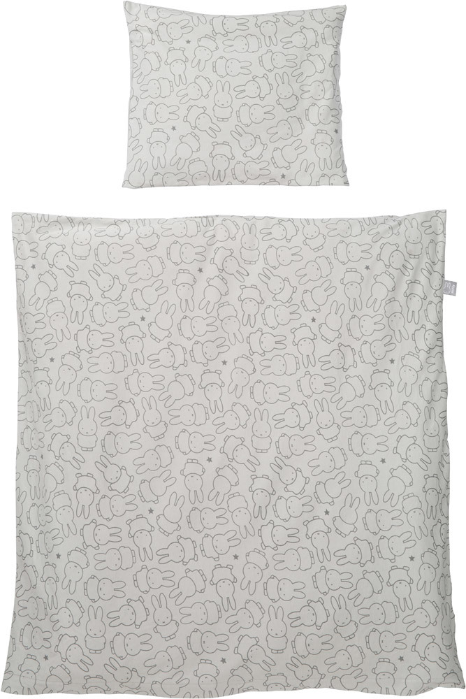 roba Wiegenset miffy® mit Häschen-Muster 2-teilig, 80 x 80 cm + 35 x 40 cm