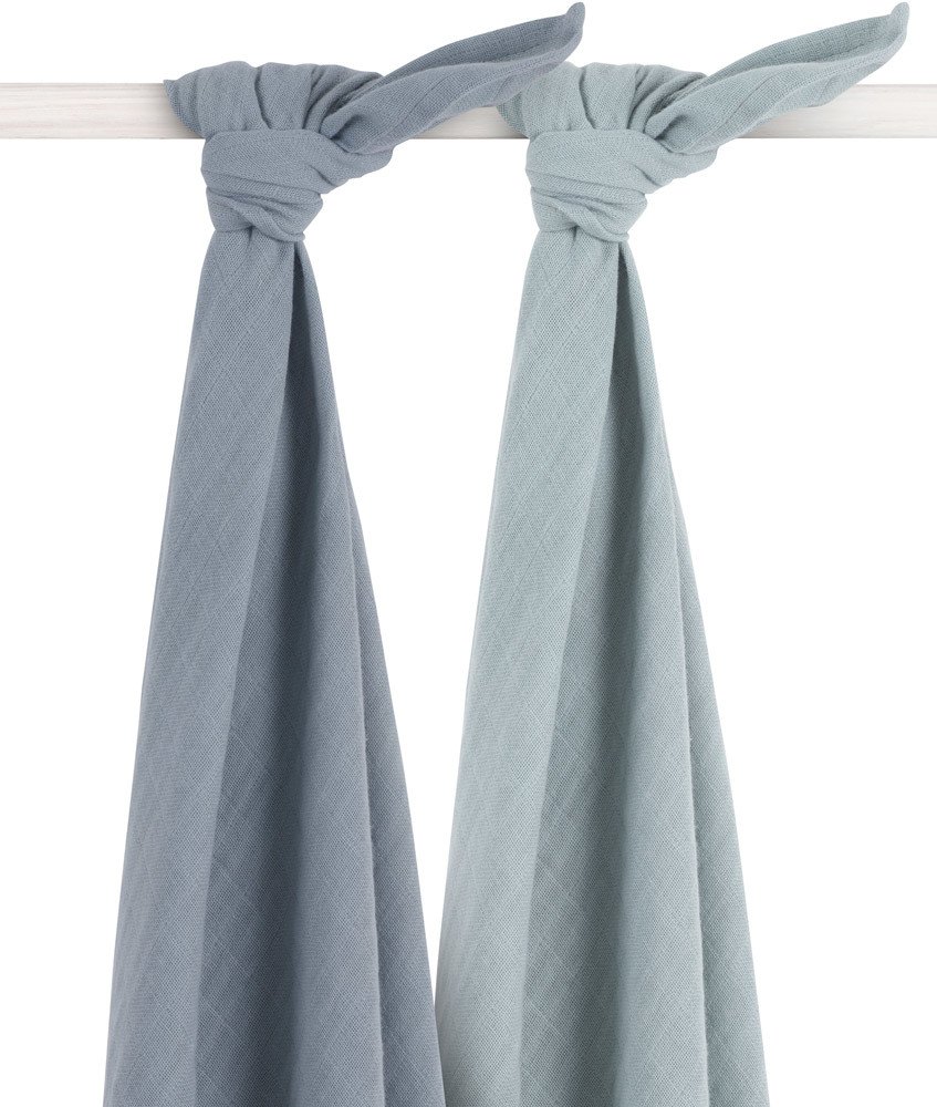 Jollein Bambus Mullwindeln 2er Set 115 x 115 cm Storm Grey