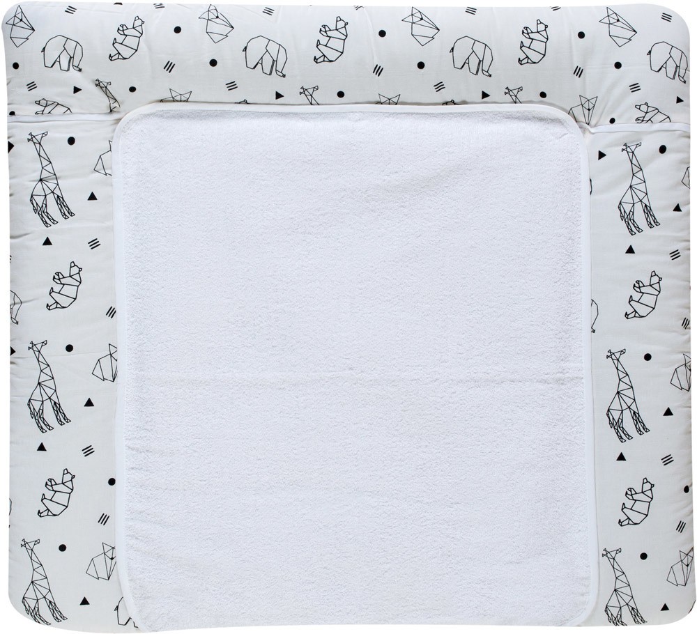 Schardt Wickelauflage mit abnehmbarem Frotteebezug Origami 80 x 75 cm Origami Black