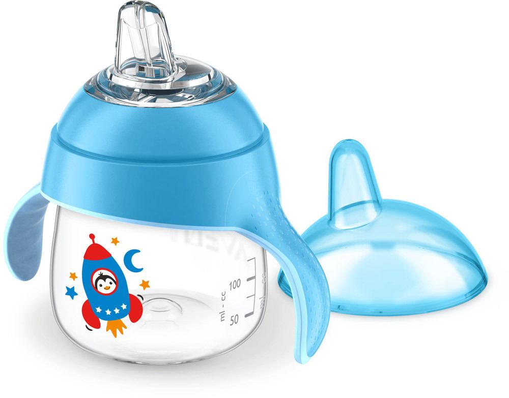 Philips AVENT Schnabelbecher Silikone Schnabel Blau, 200ml