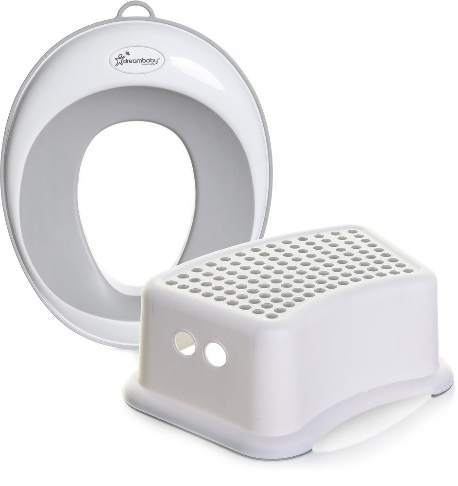 Dreambaby® Set - Töpfchen & Tritthocker grau/weiß