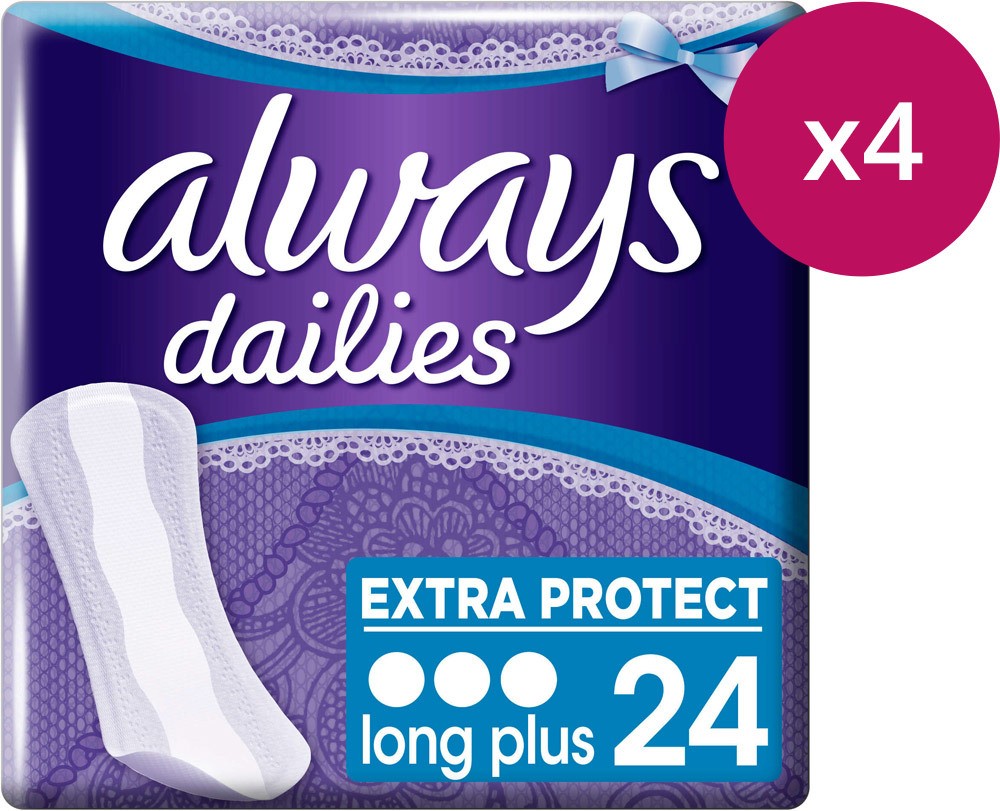 Always Discreet Inkontinenz Slipeinlage Long Plus, 4x24 Stück
