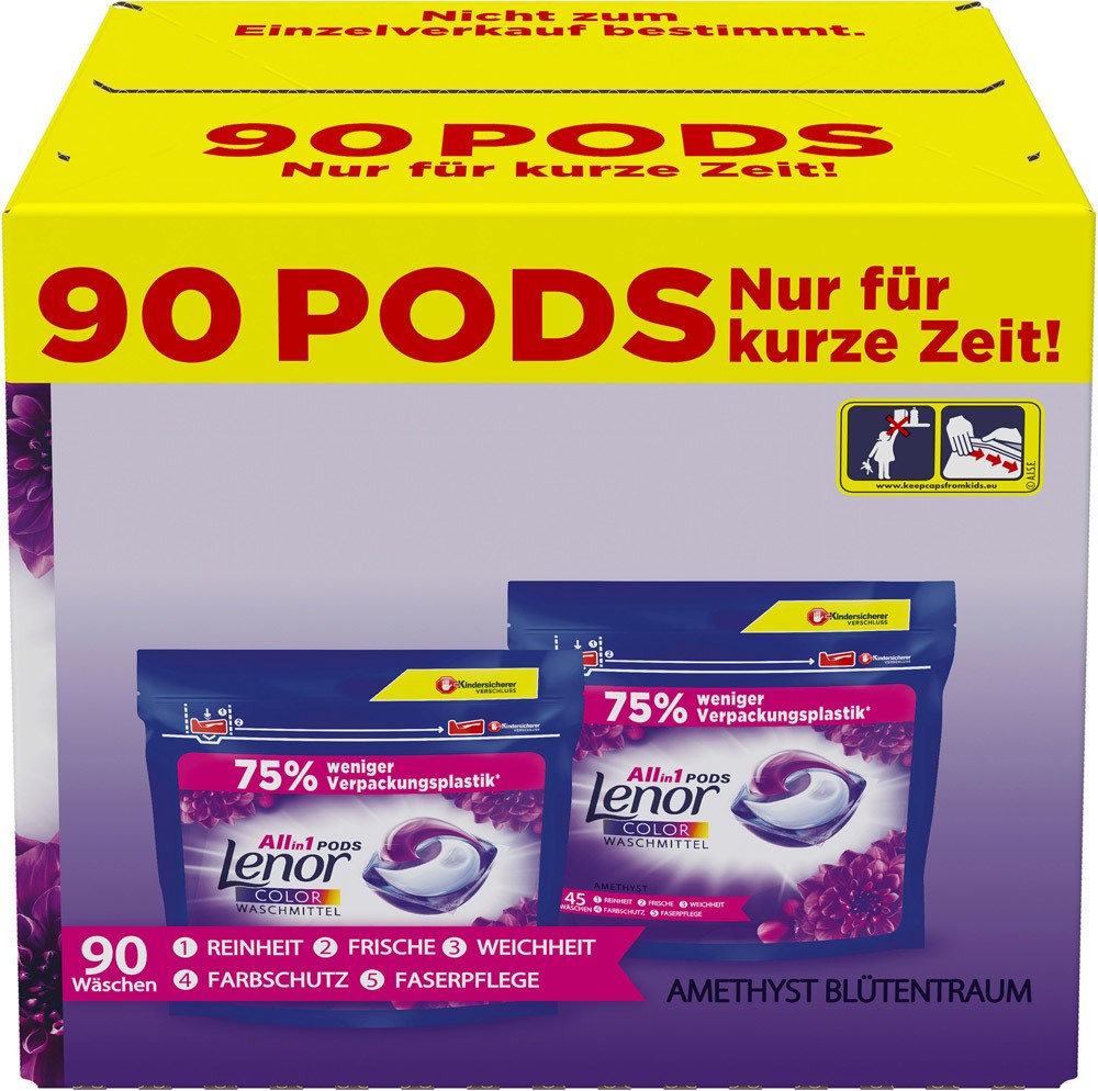 Lenor All-in-1 Pods Amethyst Blütentraum Amethyst Blütentraum 2 x 45 - 90 WL