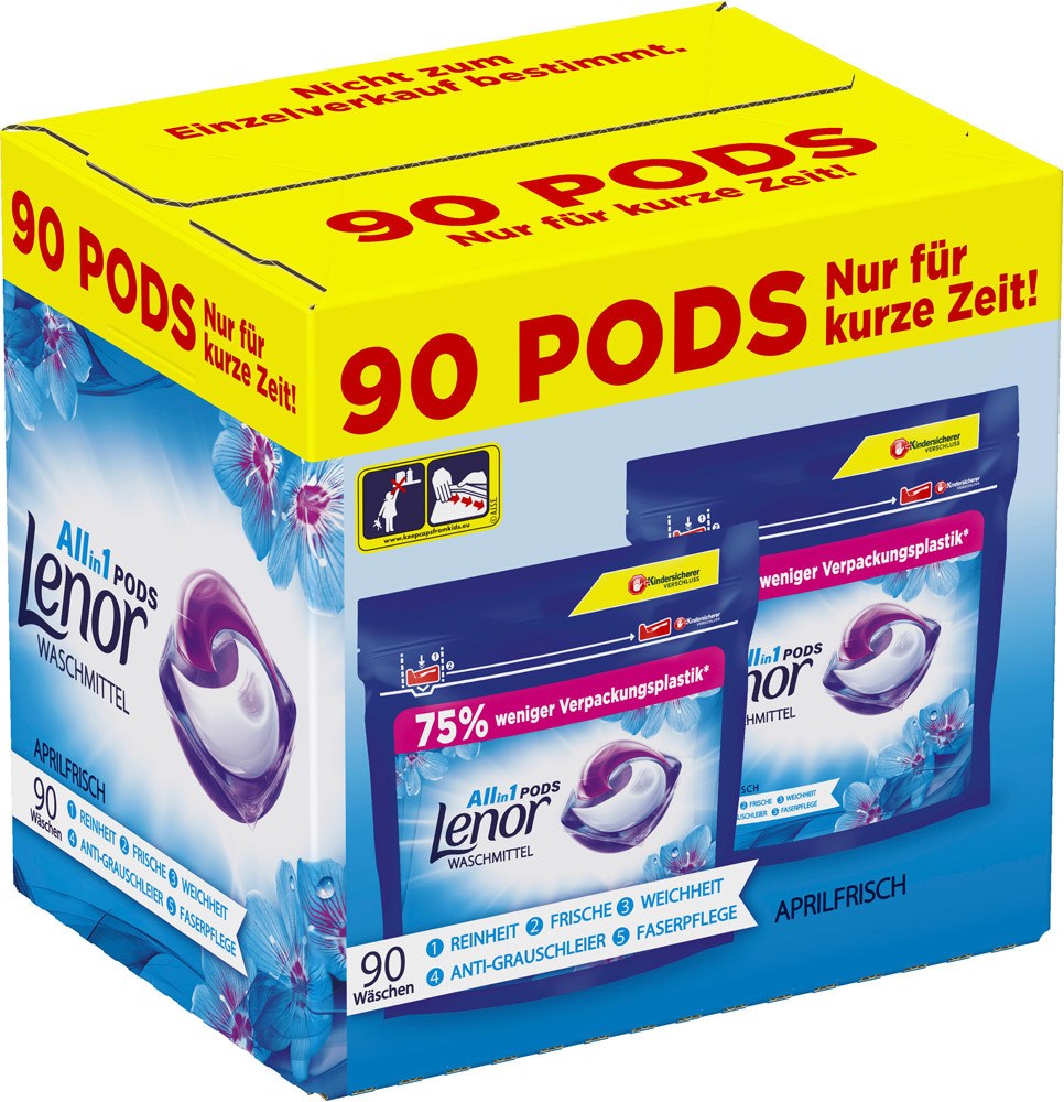 Lenor All-in-1 Pods Aprilfrisch Aprilfrisch 2 x 45 - 90 WL